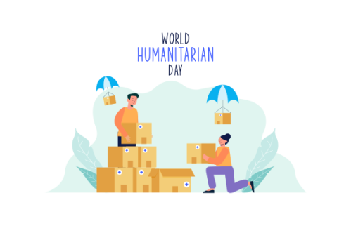 World humanitarian day illustration vector