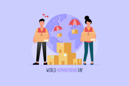 World humanitarian day illustration vector