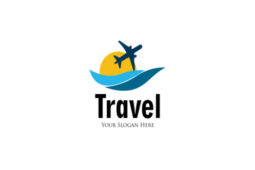 Detailed travel logo concept for business