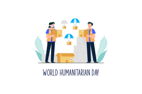 World humanitarian day illustration vector