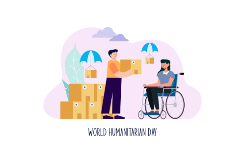 World humanitarian day illustration vector