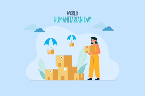 World humanitarian day illustration vector