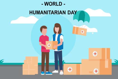 World humanitarian day illustration vector