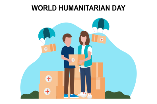 World humanitarian day illustration vector