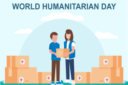 World humanitarian day illustration vector