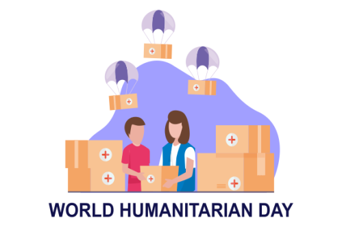 World humanitarian day illustration vector
