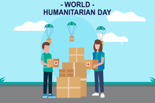 World humanitarian day illustration vector