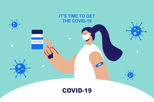 Coronavirus vaccine landing page logo