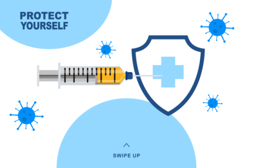 Coronavirus vaccine landing page logo