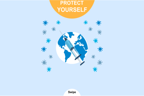Coronavirus vaccine landing page logo