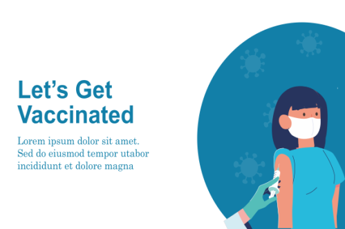 Flat vaccination campaign illustration vector