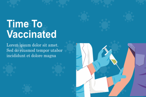 Flat vaccination campaign illustration vector