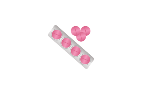 Pills blister pack with capsule. Drug, pill, capsule logo