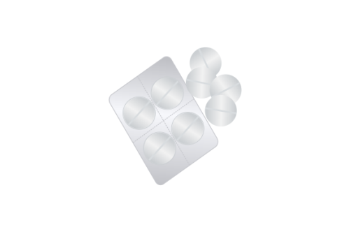Pills blister pack with capsule. Drug, pill, capsule logo