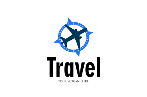 Detailed travel logo concept for business
