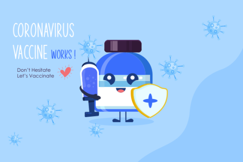    Cartoon vaccination campaign illustration vector