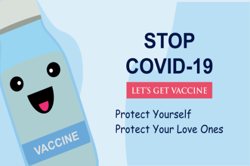 Cartoon vaccination campaign illustration vector
