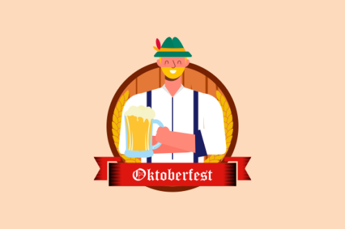 Hand drawn oktoberfest character illustration