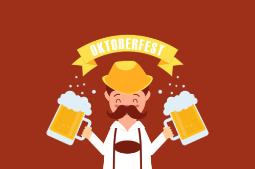 Hand drawn oktoberfest character illustration
