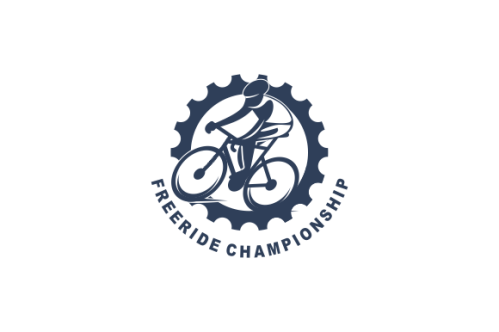 Detailed bike cycling logo template