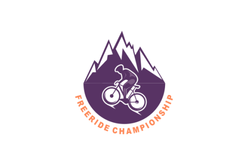 Detailed bike cycling logo template
