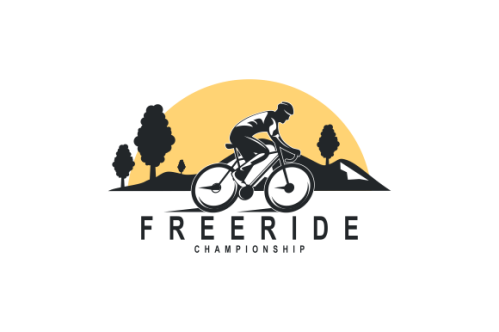 Detailed bike cycling logo template