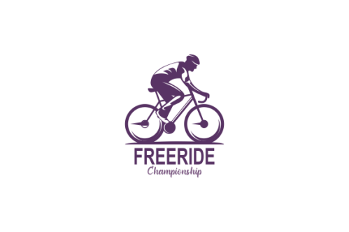 Detailed bike cycling logo template