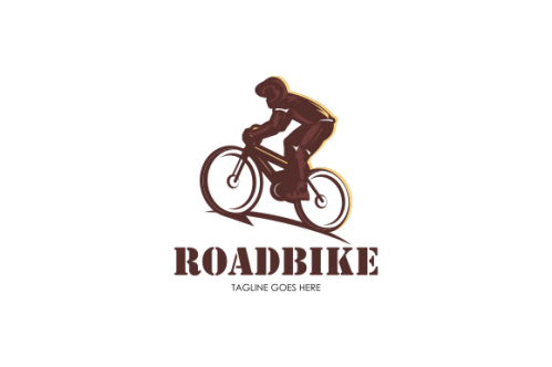 Detailed bike cycling logo template