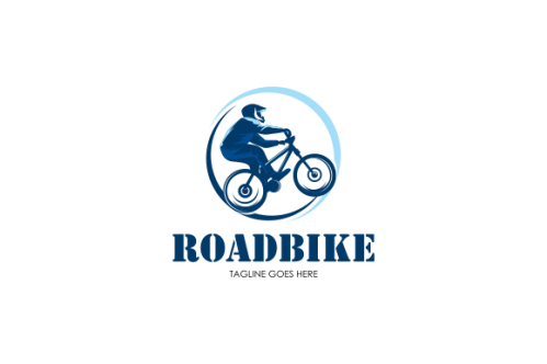 Detailed bike cycling logo template