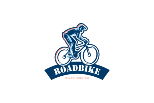 Detailed bike cycling logo template