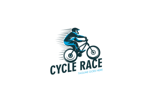 Detailed bike cycling logo template