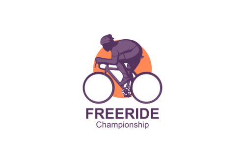 Detailed bike cycling logo template