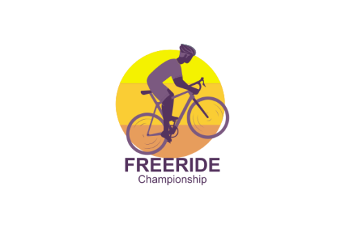 Detailed bike cycling logo template