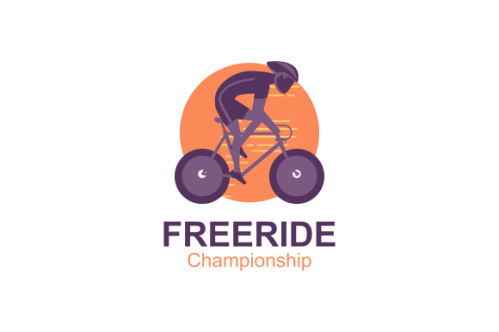 Detailed bike cycling logo template