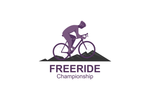 Detailed bike cycling logo template