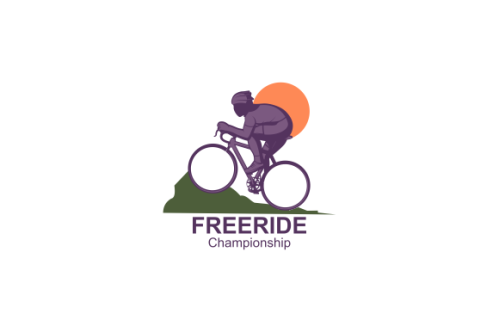 Detailed bike cycling logo template