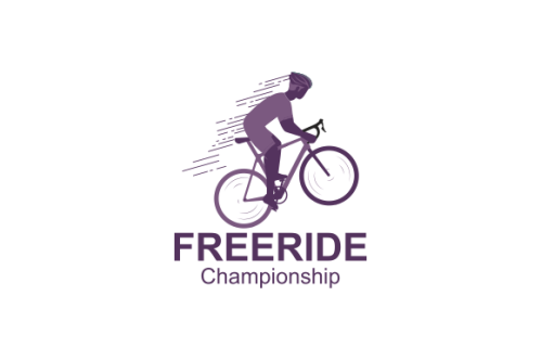 Detailed bike cycling logo template
