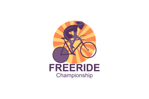 Detailed bike cycling logo template