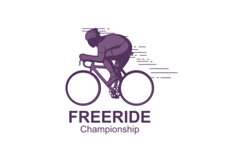 Detailed bike cycling logo template