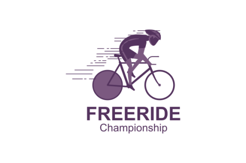Detailed bike cycling logo template